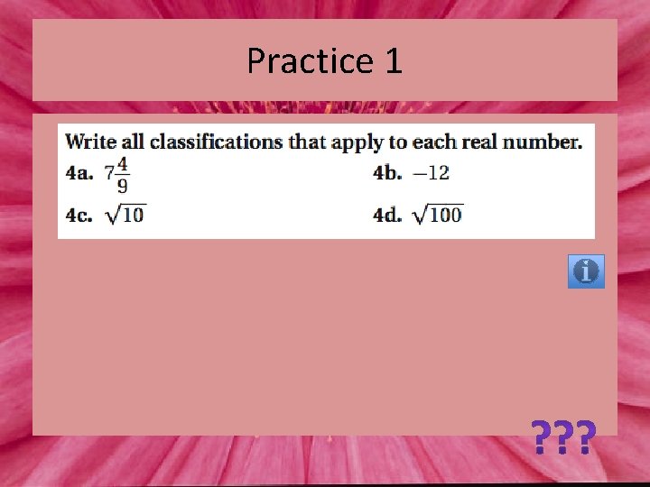 Practice 1 