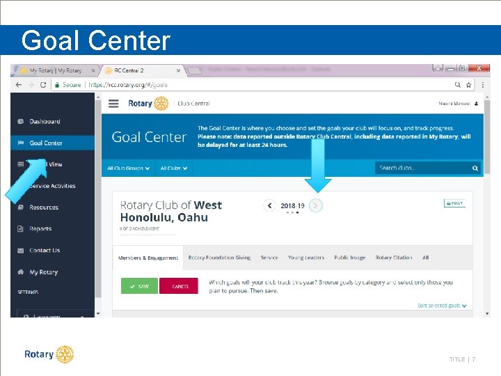 Goal Center TITLE | 7 