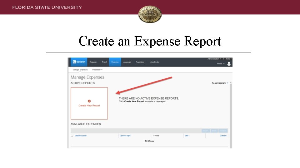Create an Expense Report 
