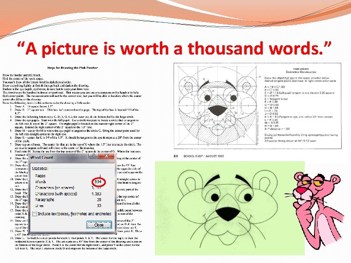 “A picture is worth a thousand words. ” 