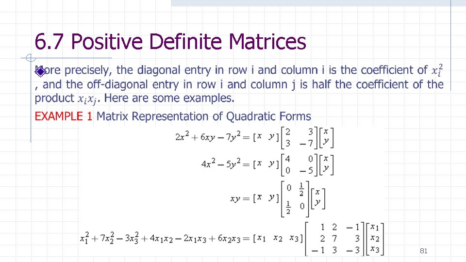 6. 7 Positive Definite Matrices Basil Hamed 81 