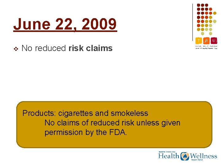 FDA Tobacco Regulations During the 90s v 1998