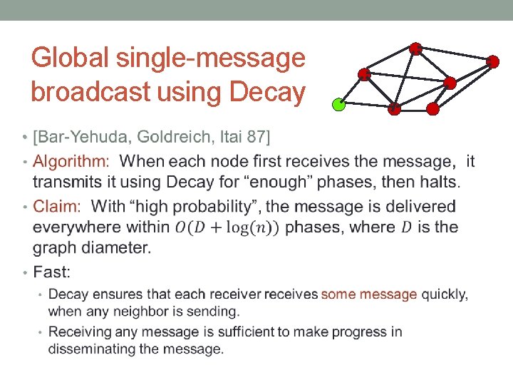 Global single-message broadcast using Decay • 