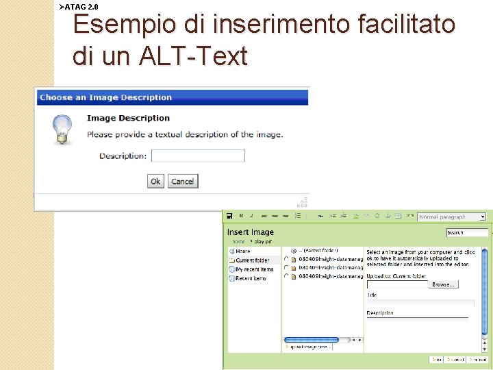 ØATAG 2. 0 Esempio di inserimento facilitato di un ALT-Text 125 