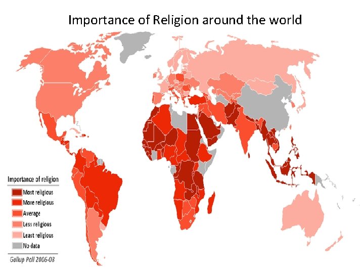 Importance of Religion around the world 