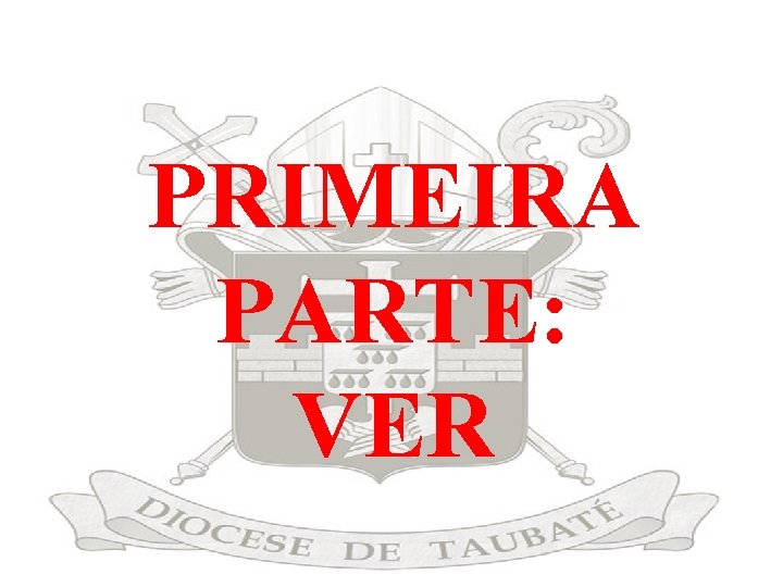 PRIMEIRA PARTE: VER 