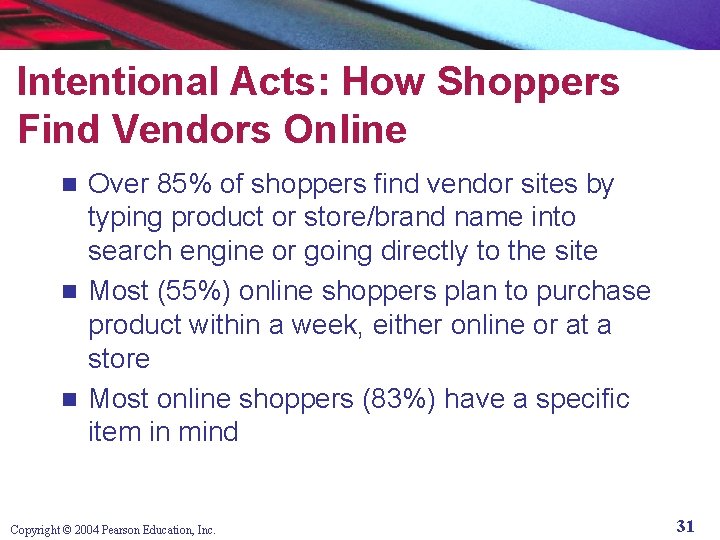 Intentional Acts: How Shoppers Find Vendors Online Over 85% of shoppers find vendor sites