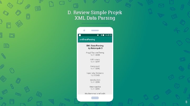 D. Review Simple Projek XML Data Parsing 8 