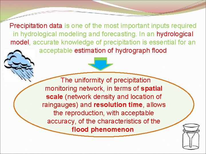 Precipitation data is one of the most important inputs required in hydrological modeling and