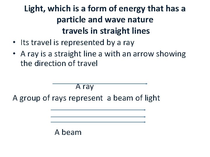 Light, which is a form of energy that has a particle and wave nature