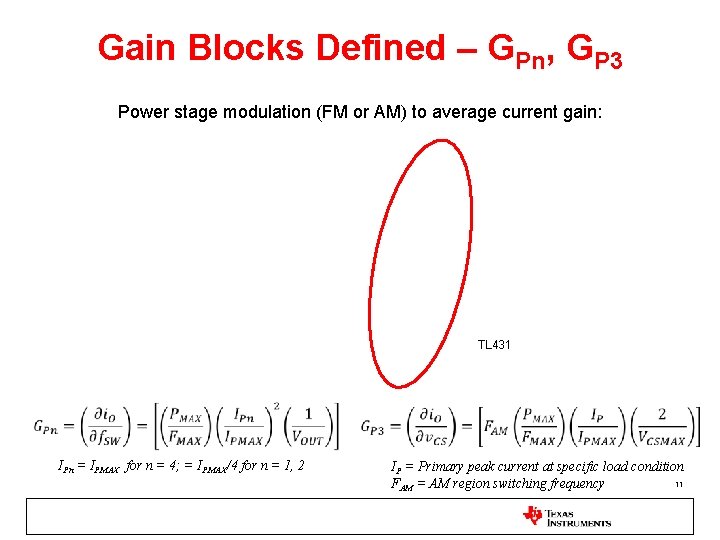 Gain Blocks Defined – GPn, GP 3 Power stage modulation (FM or AM) to