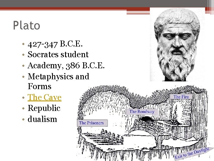 Plato • • 427 -347 B. C. E. Socrates student Academy, 386 B. C.