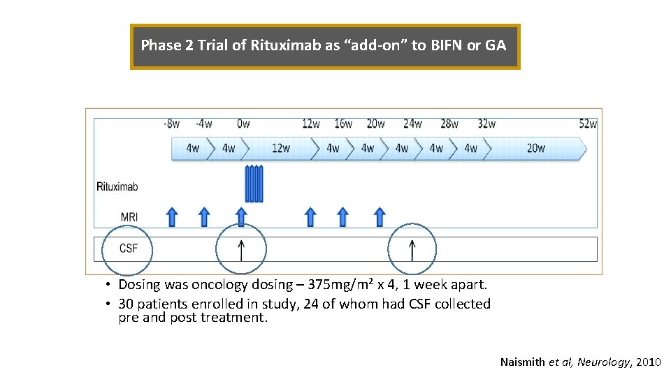 Phase 2 Trial of Rituximab as “add-on” to BIFN or GA • Dosing was