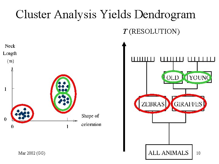Cluster Analysis Yields Dendrogram T (RESOLUTION) Mar 2002 (GG) 10 