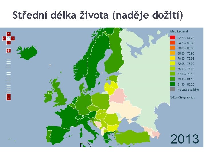 Střední délka života (naděje dožití) 