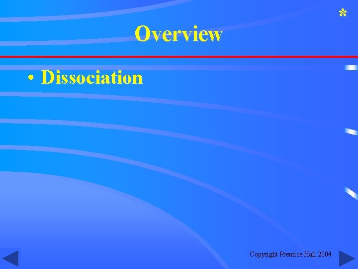 * Overview • Dissociation Copyright Prentice Hall 2004 
