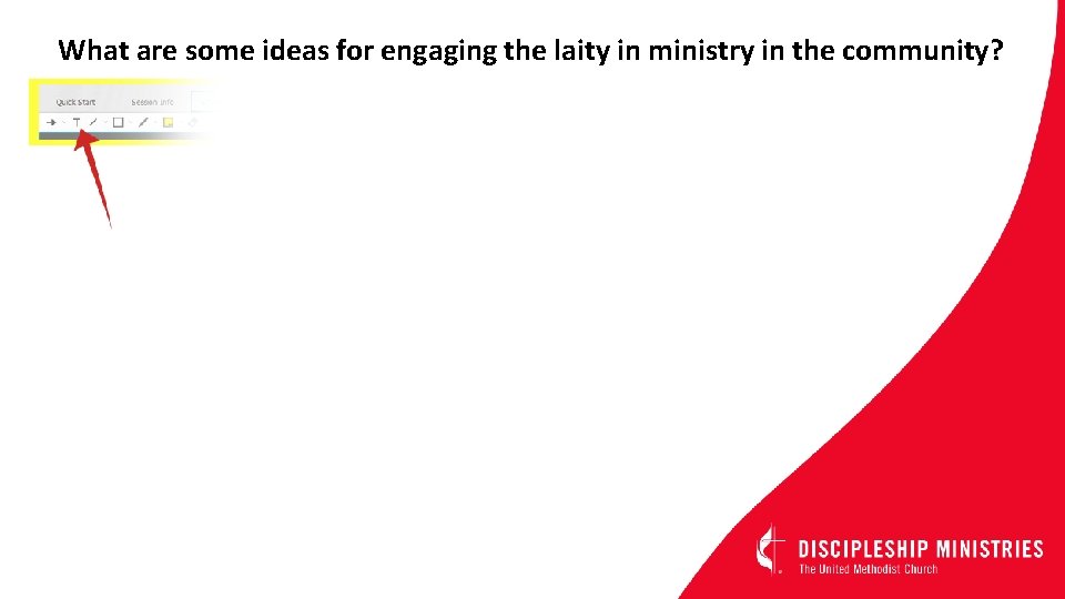 What are some ideas for engaging the laity in ministry in the community? 