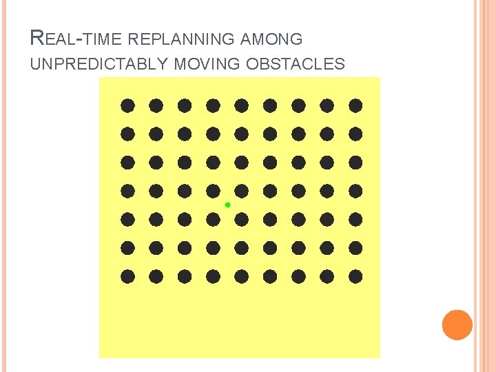 REAL-TIME REPLANNING AMONG UNPREDICTABLY MOVING OBSTACLES 