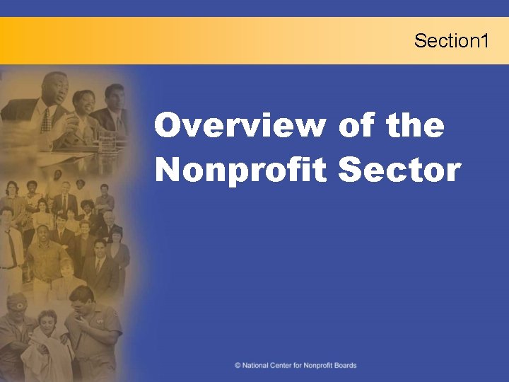 Section 1 Overview of the Nonprofit Sector 