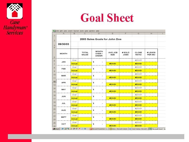 Goal Sheet 