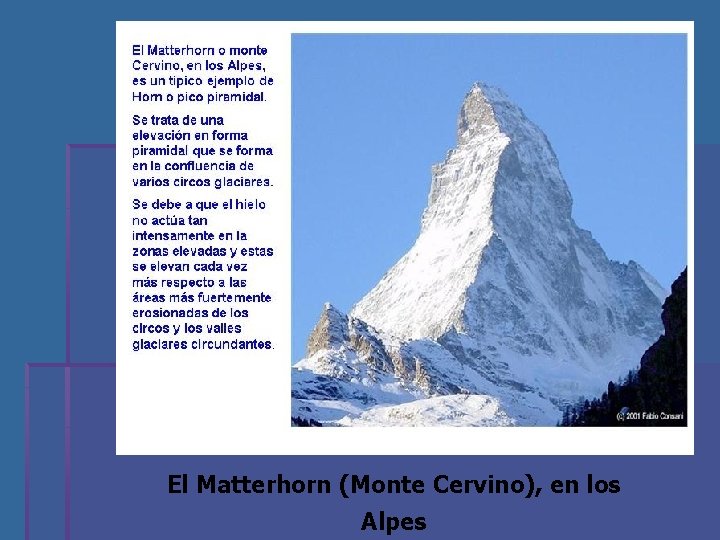El Matterhorn (Monte Cervino), en los Alpes 