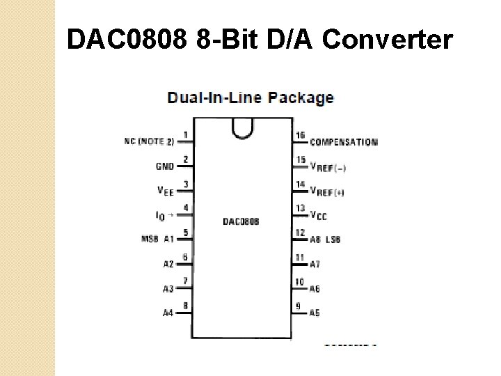 DAC 0808 8 -Bit D/A Converter 
