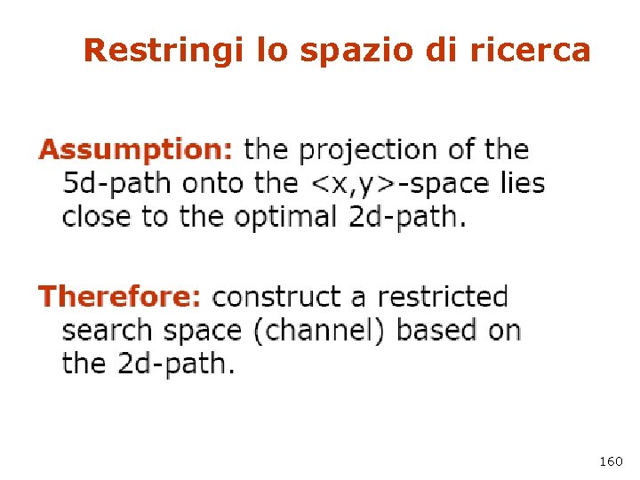 Restringi lo spazio di ricerca 160 