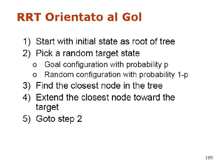 RRT Orientato al Gol 185 