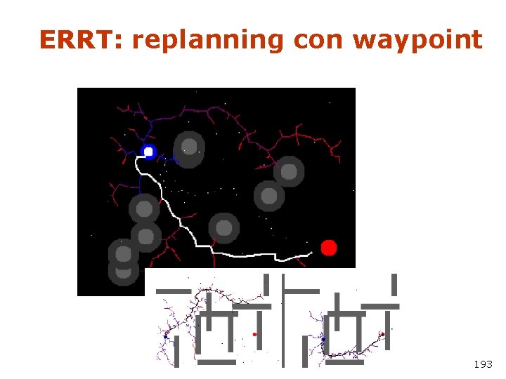 ERRT: replanning con waypoint 193 