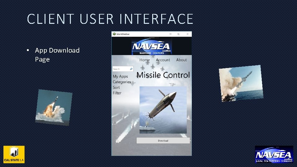CLIENT USER INTERFACE • App Download Page 