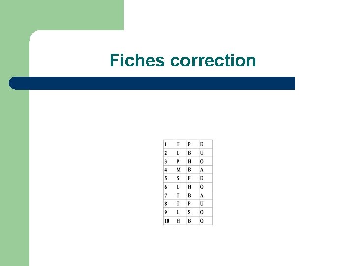 Fiches correction 