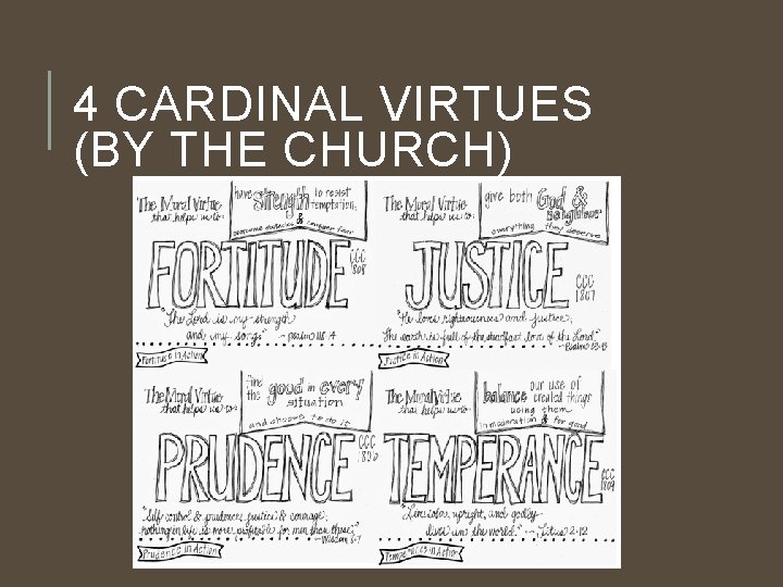 4 CARDINAL VIRTUES (BY THE CHURCH) 