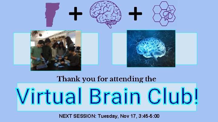 Thank you for attending the NEXT SESSION: Tuesday, Nov 17, 3: 45 -5: 00