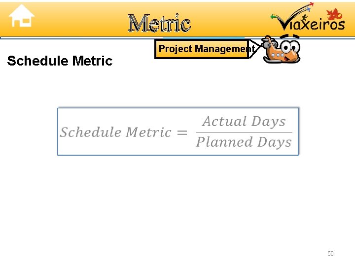 Metric Schedule Metric Project Management 50 