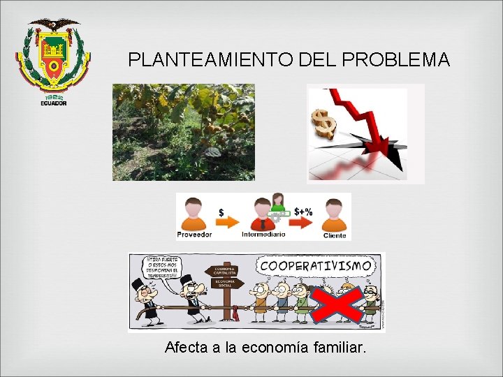 PLANTEAMIENTO DEL PROBLEMA Afecta a la economía familiar. 