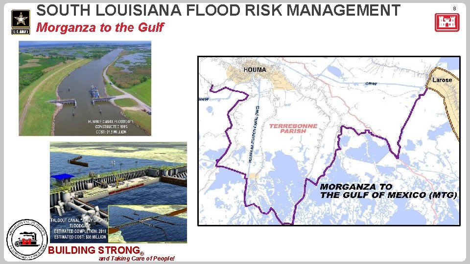 SOUTH LOUISIANA FLOOD RISK MANAGEMENT Morganza to the Gulf BUILDING STRONG® and Taking Care