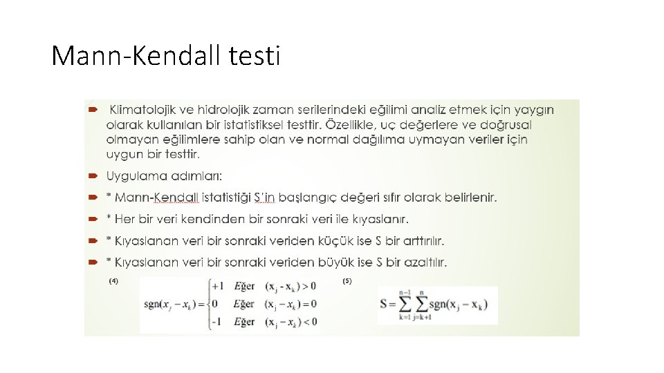 Mann-Kendall testi 