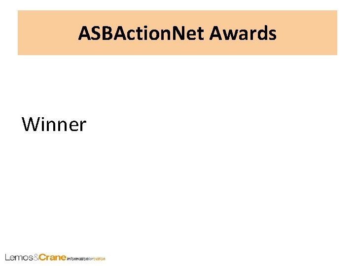 ASBAction. Net Awards Winner 