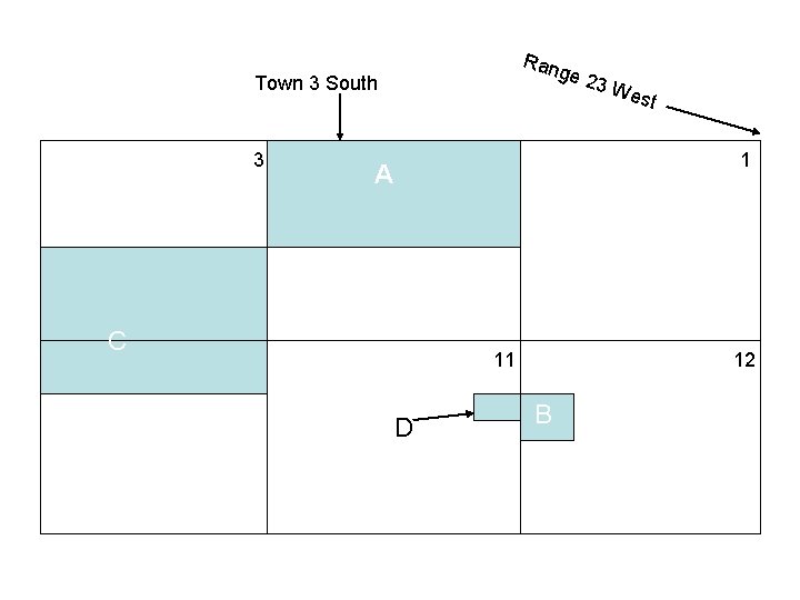 Ran ge 2 Town 3 South 3 C A 10 D 3 W est