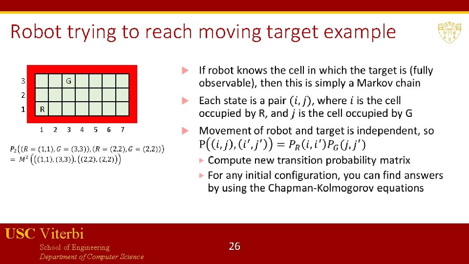 Robot trying to reach moving target example 3 G 2 1 R 1 2