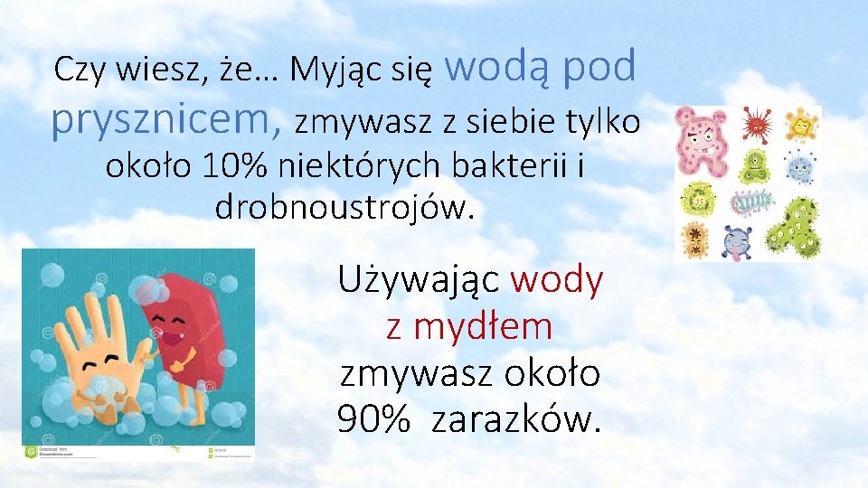 Czy wiesz, że… Myjąc się wodą pod prysznicem, zmywasz z siebie tylko około 10%