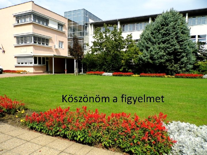 Köszönöm a figyelmet 