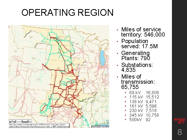 OPERATING REGION • • • Miles of service territory: 546, 000 Population served: 17.