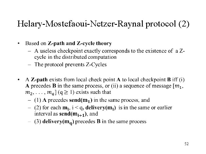 Helary-Mostefaoui-Netzer-Raynal protocol (2) • 52 