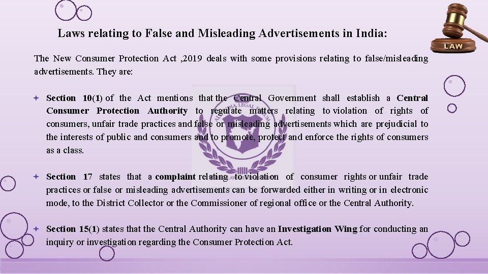 Laws relating to False and Misleading Advertisements in India: The New Consumer Protection Act