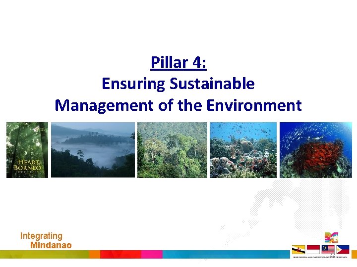 Pillar 4: Ensuring Sustainable Management of the Environment Integrating Mindanao 22 