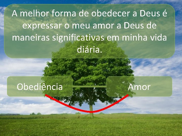 A melhor forma de obedecer a Deus é expressar o meu amor a Deus