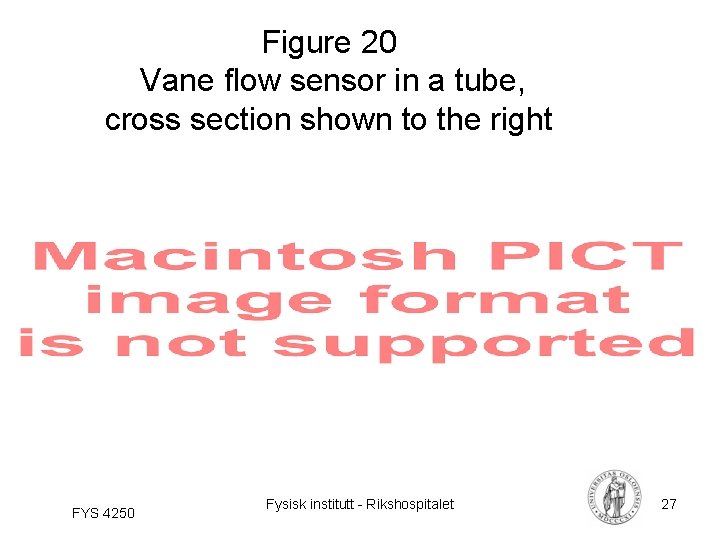 Figure 20 Vane flow sensor in a tube, cross section shown to the right