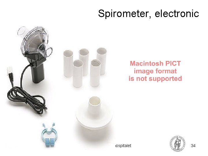 Spirometer, electronic FYS 4250 Fysisk institutt - Rikshospitalet 34 