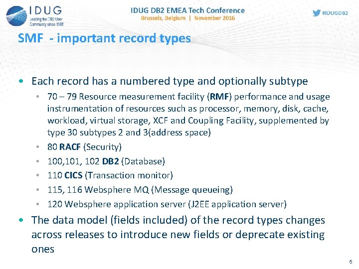 SMF - important record types • Each record has a numbered type and optionally SMF - important record types • Each record has a numbered type and optionally